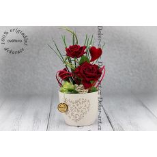 Romantický dárek pro vaši lásku moderní dekorace s růžemi.