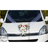 Svatební dekorace na auto srdce