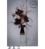 Luxusní vánoční magnolie v designové váze s LED osvětlením