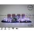 LED vánoční svícen s magnoliemi a designovými svíčkami