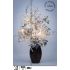 Velká vánoční LED dekorace zasněžených magnolií v designové váze