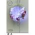 LED vánoční věnec s ledovými hvězdami a květy magnolií