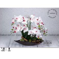Velké květinové aranžmá orchidejí do moderního interiéru