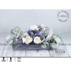 Moderní dekorativní truhlík s levandulí v Provence stylu