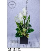 Luxusní květinová vazba s bílými květy kurkumy
