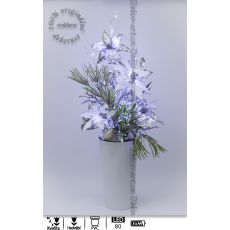 Velká LED dekorace s velkými květy vánoční hvězdy