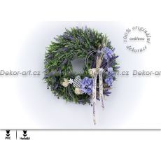Levandulový věnec na dveře ve stylu Provence