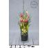 Jarní váza s růžovými tulipány a sněženkami LED