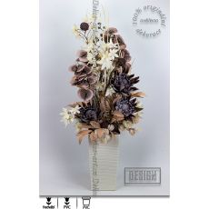 Velká designová dekorace s krásnými květy orchidejí a exotické protey