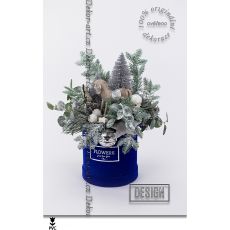 Velký vánoční flower  box s krásným houpacím koníkem