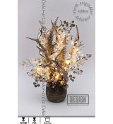 Luxusní LED dekorace s krásnými květy magnolií a tropickou sušinou