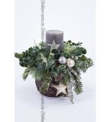 Adventní svícen ve skandinávském stylu – šedé tóny, jemná elegance