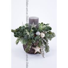 Adventní svícen ve skandinávském stylu – šedé tóny, jemná elegance
