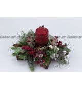 Tradiční vánoční svícen Hvězda s vůní badyánu a ledovými vločkami