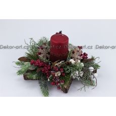 Tradiční vánoční svícen Hvězda s vůní badyánu a ledovými vločkami